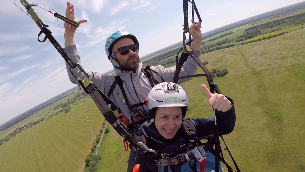 Вид на Санкт-Петербург с высоты параплана