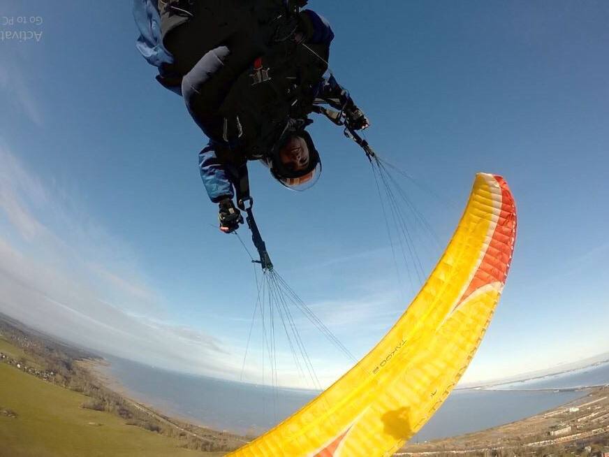 Полёт на параплане с парашютом над Финским заливом